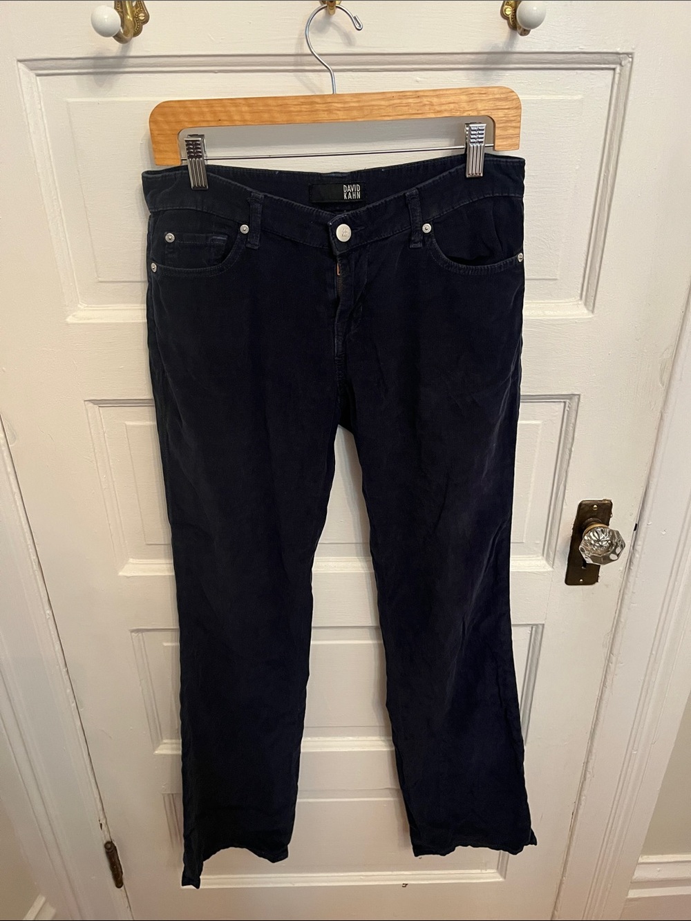David Kahn Women's Dark Navy Straight-Leg Jeans